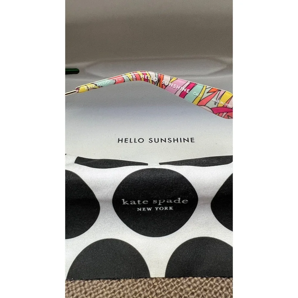 Kate Spade‎ Sunglasses One Size Brown Gold Rimless Butterfly Hello Sunshine New